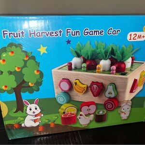 Wooden Fruit Harvest Fun Game Car - Multicolor